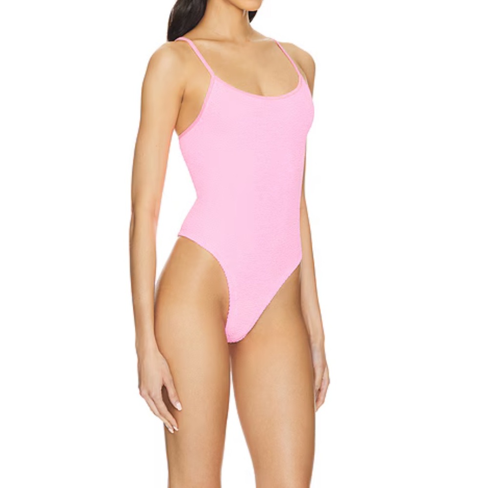 Hunza G Pink One Piece Swimsuit